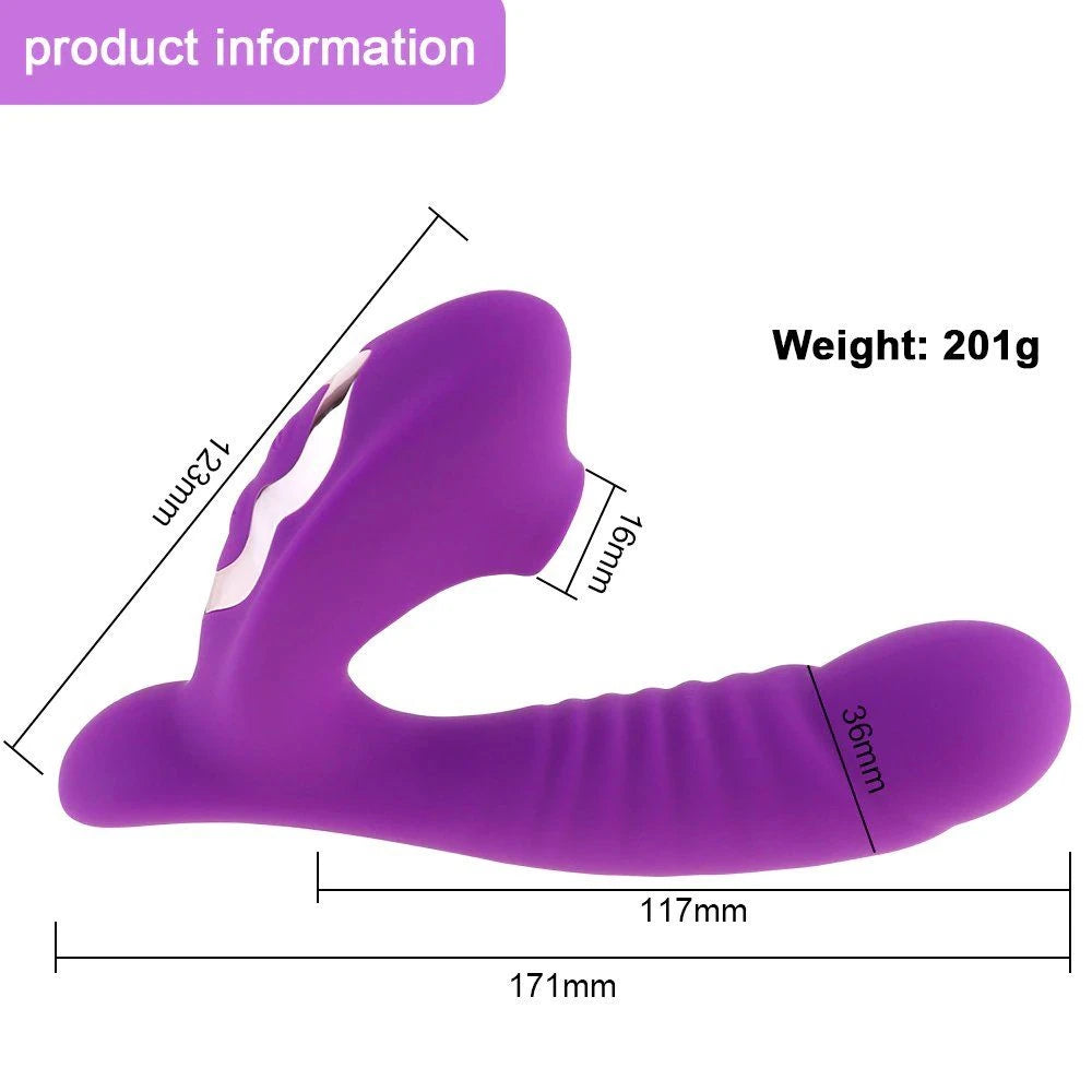 Frowzer Emiş Güçlü ve G-Stimulant 10 Mod Vibrator Mor