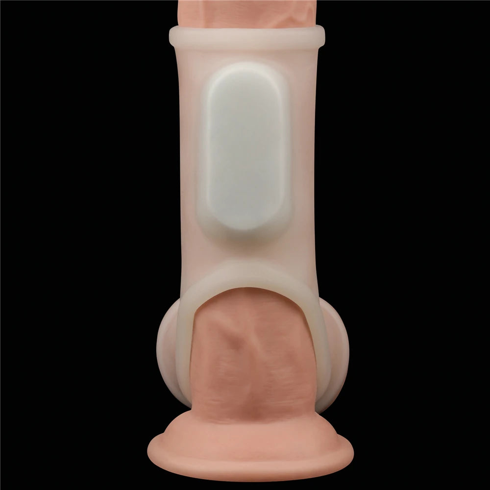 Lovetoy Vibrating Silk Knights Ring Scrotum Sleeve Titreşimli Penis Kılıfı LV343115