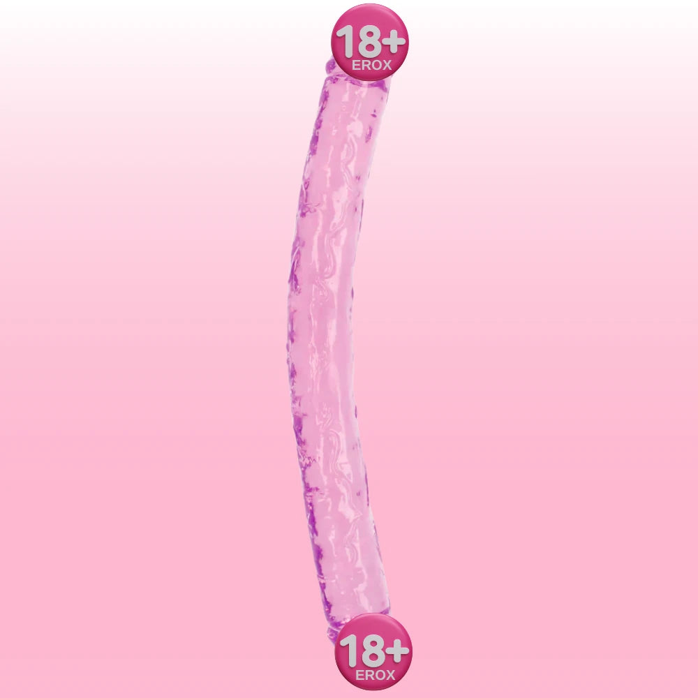 Frowzer Double Ended Jelly Dildo 30 cm Çift Taraflı Jel Penis-Pink