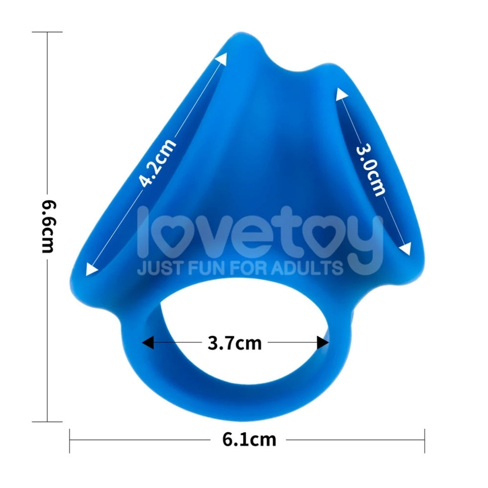 Lovetoy Pinnacle Pro Trio Grip Enhancer Sleeve Testis Destekli Penis Kılıfı LV443015