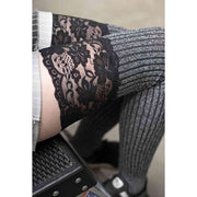 Merry See Parfümlü Dantelli Örgü Diz Üstü Jartiyer Çorap