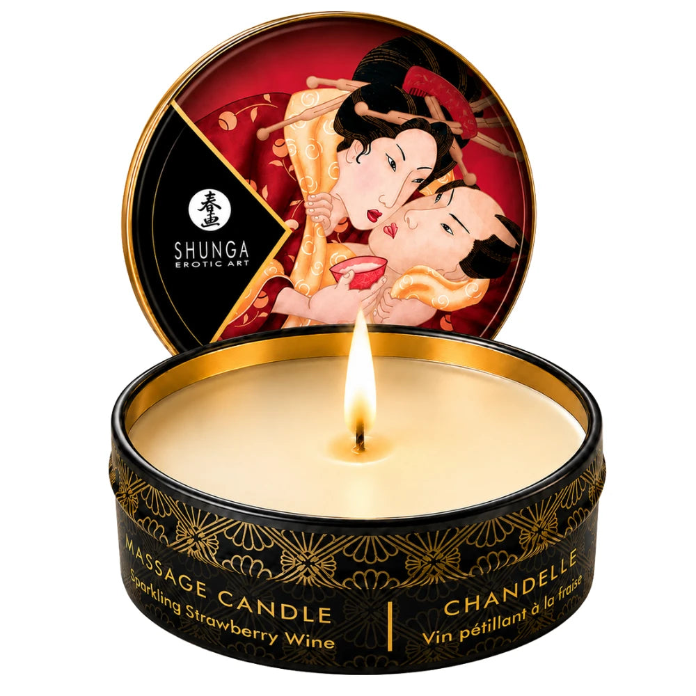 Shunga Mini Massage Candle Strawberry 30 Ml Erotik Masaj Mumu