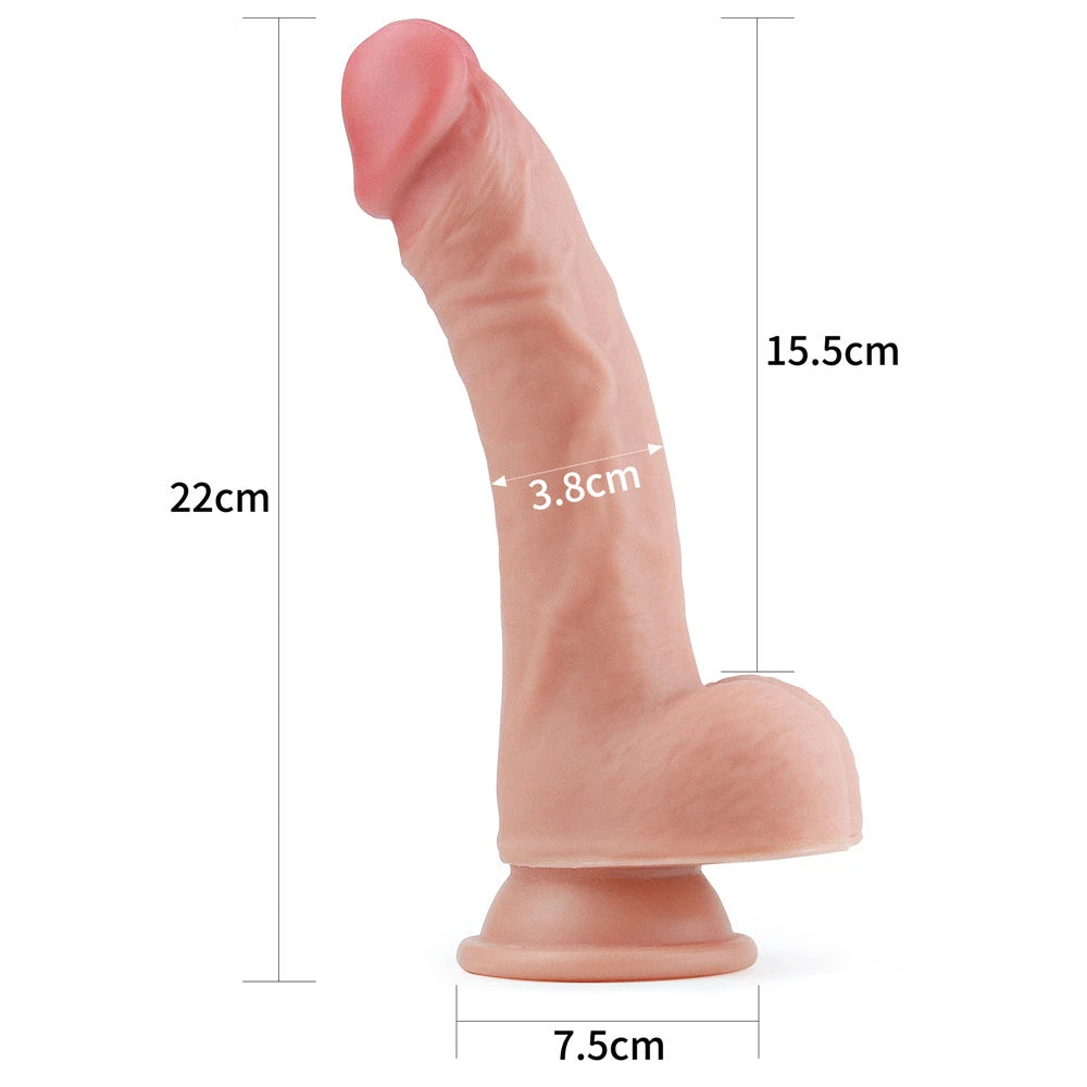 Lovetoy Dual Layered Cock 20 cm Realistik Penis LV4004