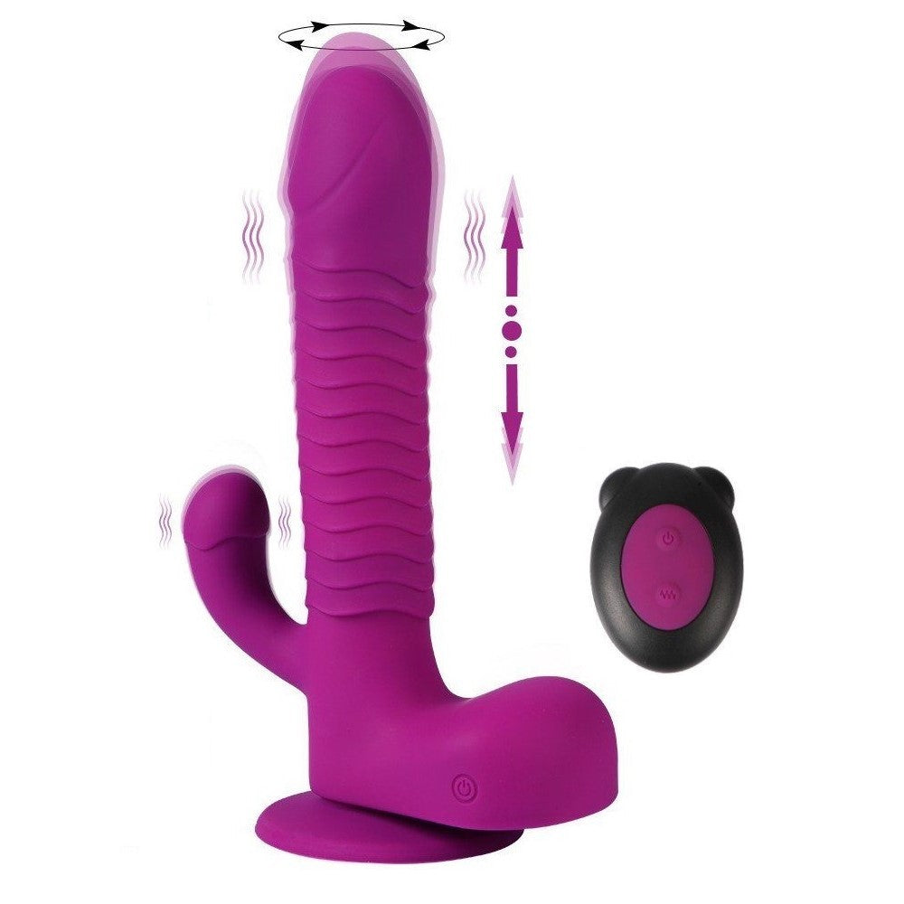 Shequ Augus İleri Geri Hareketli ve Dönebilen Sex Makinesi Vibratör