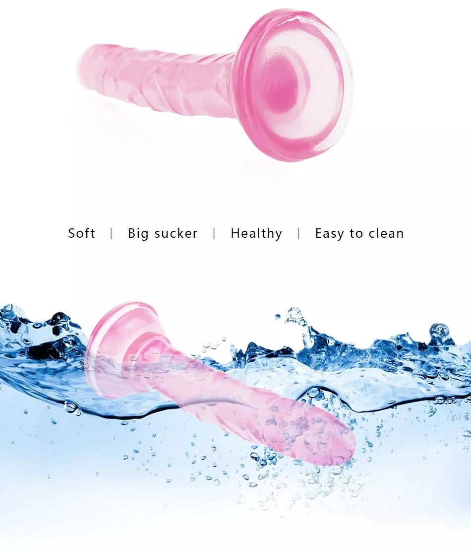 Frowzer Jelly Strap-On 14.5 cm Belden Bağlamalı Realistik Penis-Pink