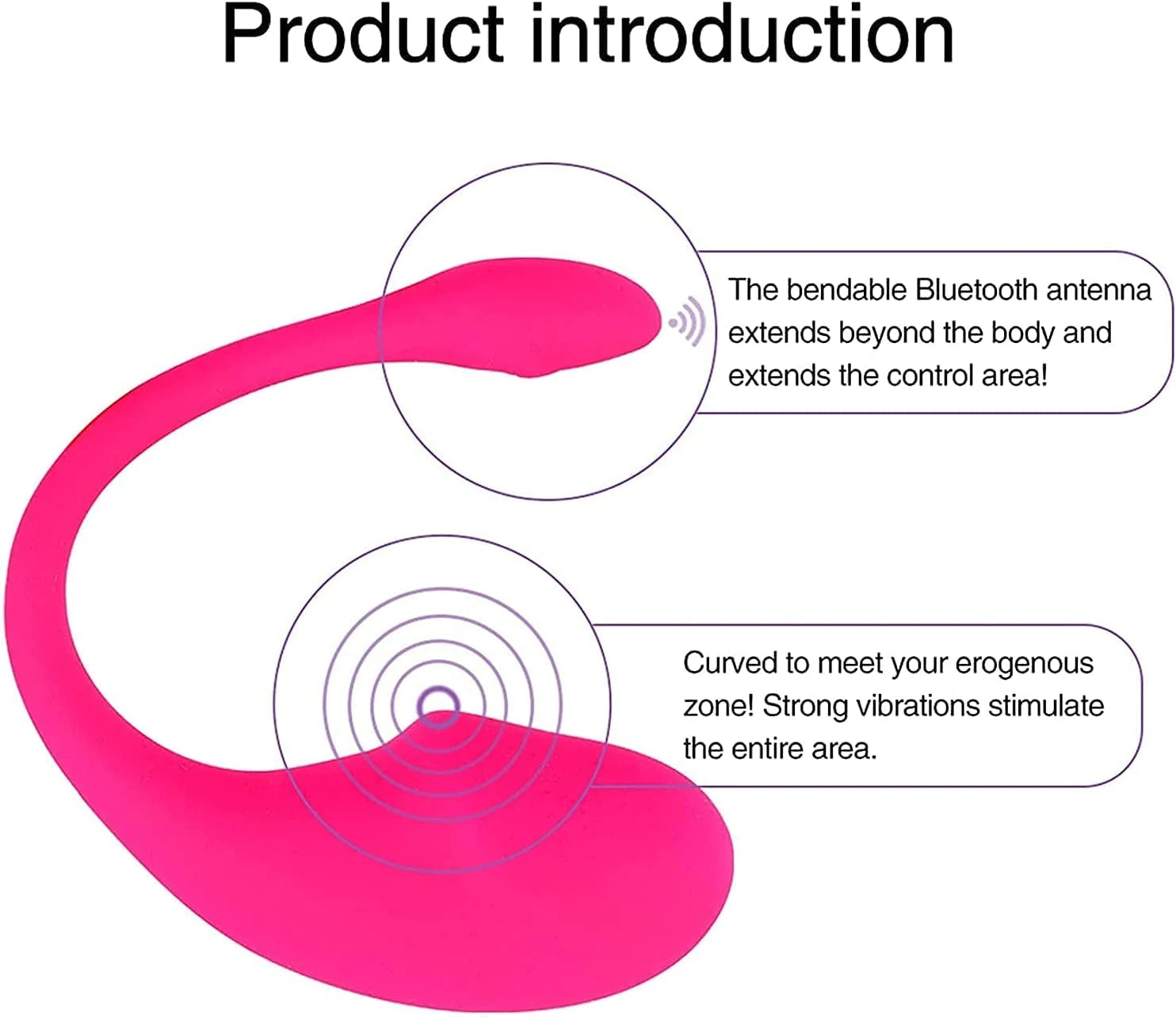 Frowzer Push Wearable Vibe Telefon Kontrollü Giyilebilir Vibratör-Pink