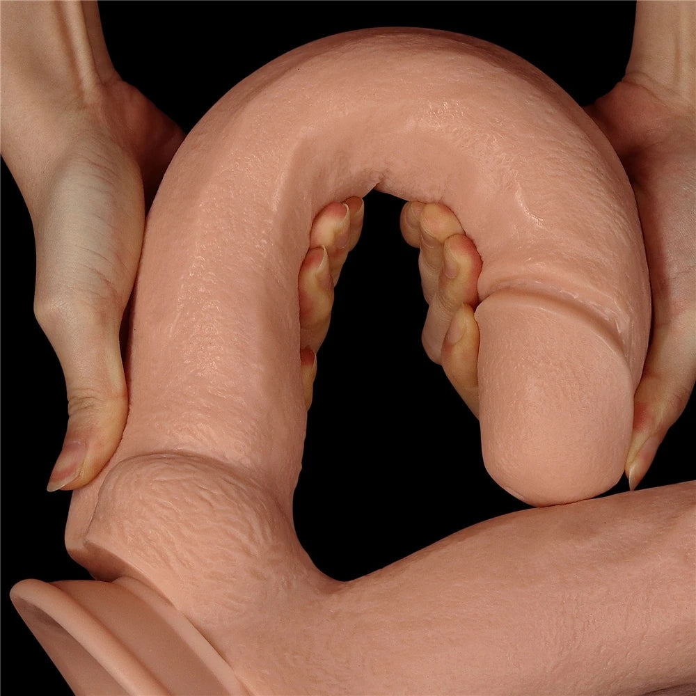 Lovetoy 12'' Realistic Mega Double Dildo 33 Cm Çift Taraflı Realistik Penis LV111013