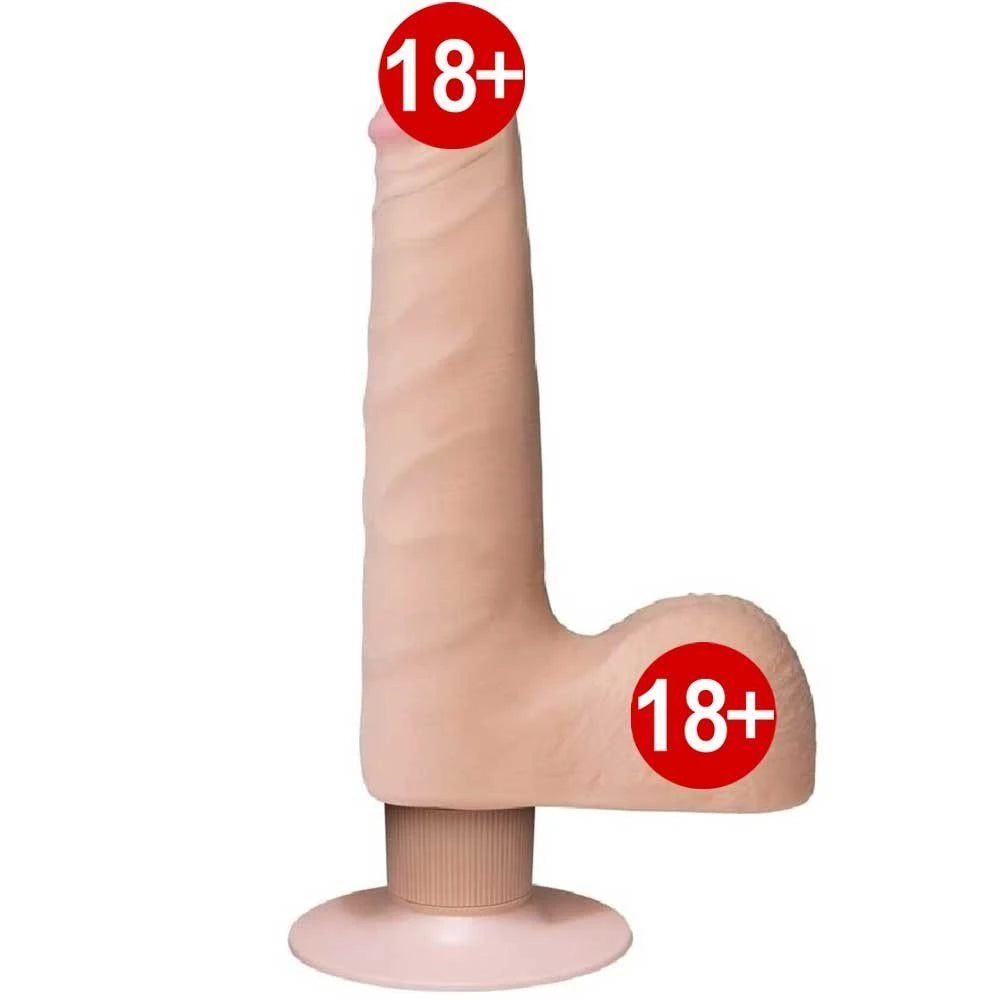 Doc Johnson The Realistic Cock Özel Ur3 Dokulu Slim 7 Titreşimli Dildo