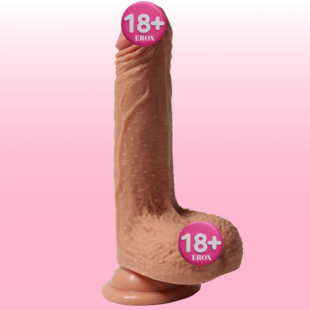 Shequ Dildo Series Crowley's Natural Doku 18 cm Titreşimli Realistik Penis