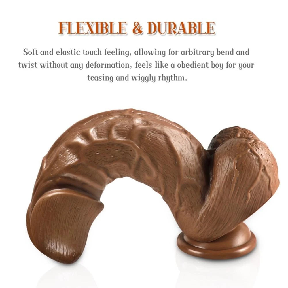 Xise Dildo Series X-Men Natural Doku Realistik Penis XS-WBB10011-Brown