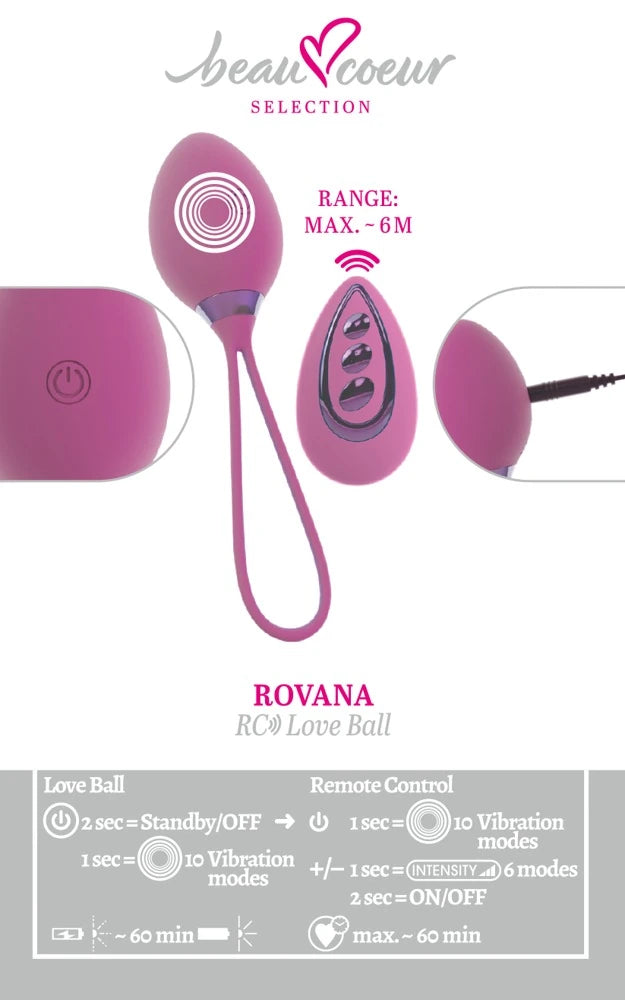 Beau Coeur Rovana RC Uzaktan Kumandalı Giyilebilir Vibratör
