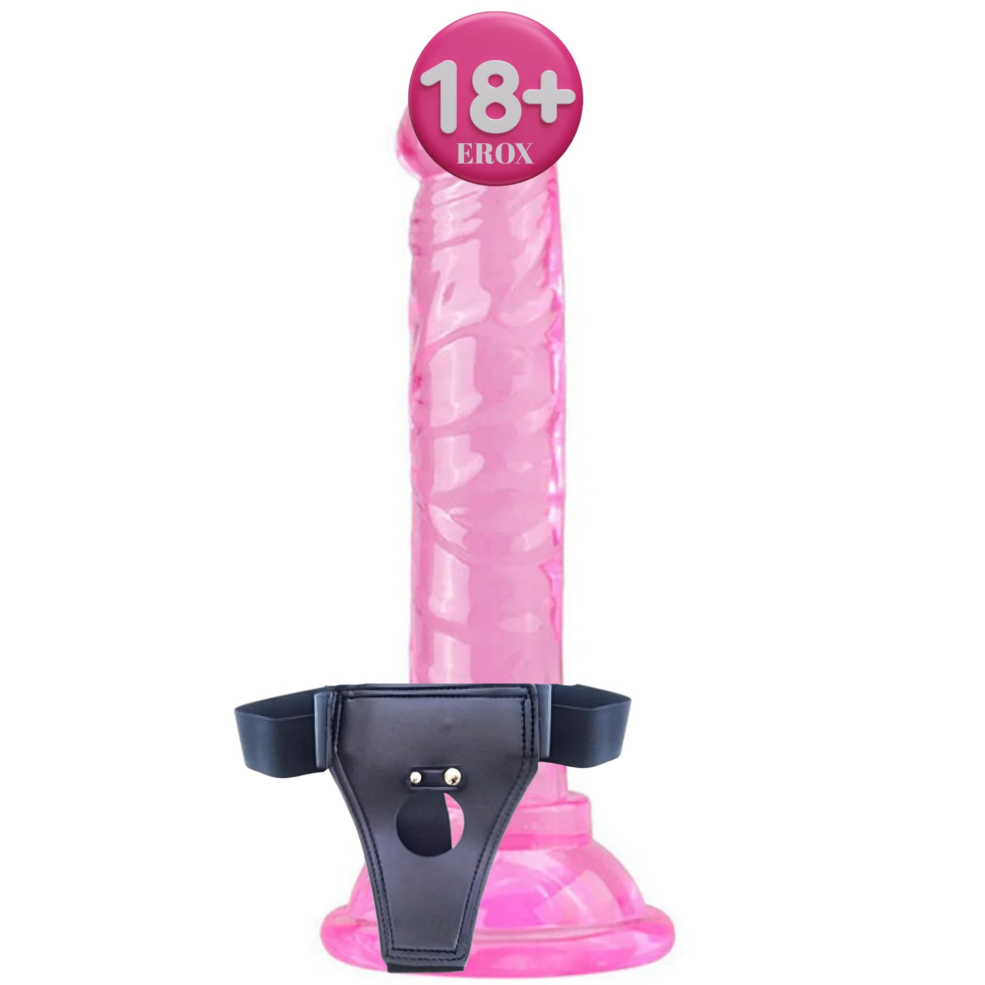 Frowzer Jelly Strap-On 14.5 cm Belden Bağlamalı Realistik Penis-Pink