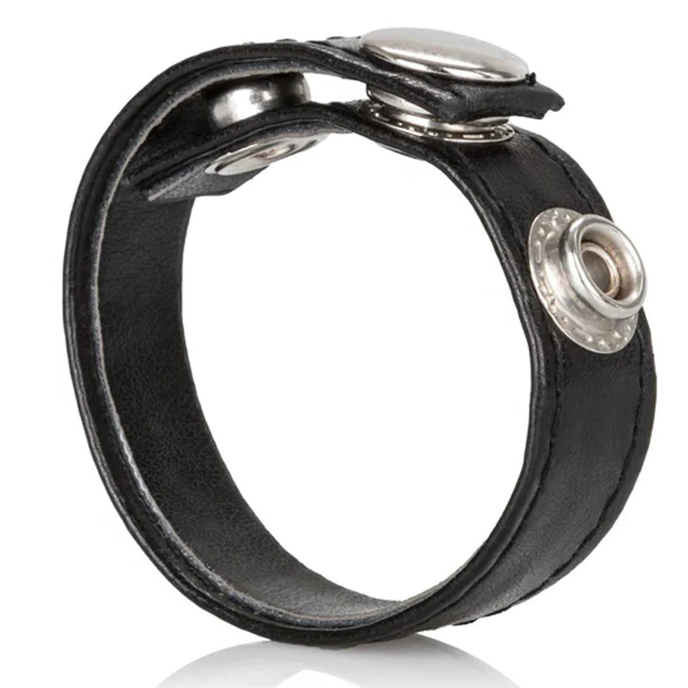 Calexotics Leather 3-Snap Ring Deri Penis Halkası