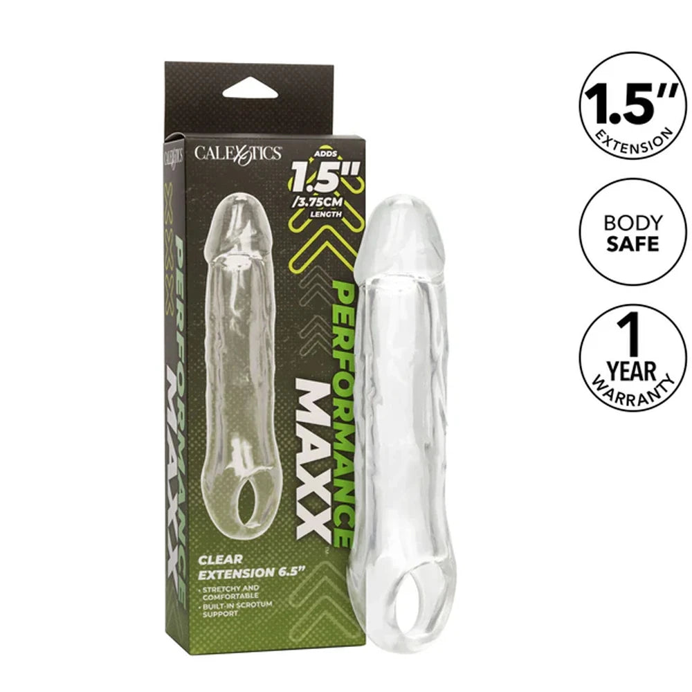 Calexotics Clear Extension 3.75 Cm Uzatmalı Şeffaf Penis Kılıfı