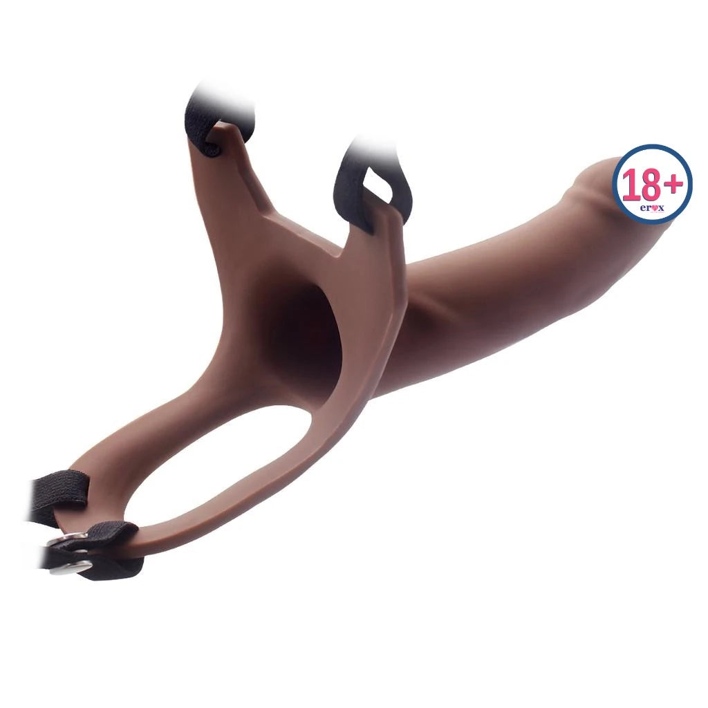 Aphrodisia Hollow Strap-On 15 Cm İçi Boş Belden Bağlamalı Penis-Brown