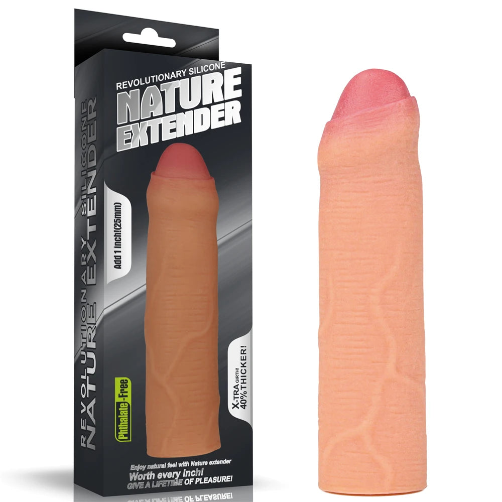Lovetoy Nature Extender Et Dokulu Gerçekçi Sünnetsiz Penis Kılıfı