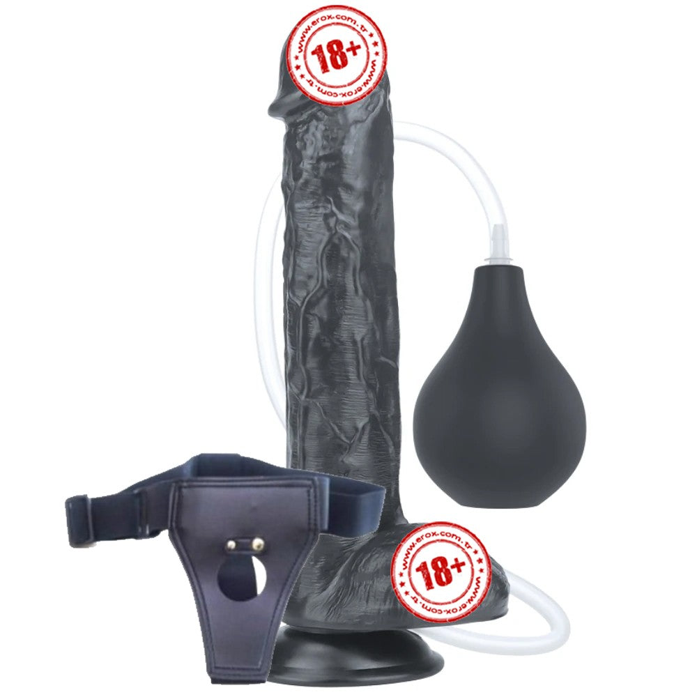 Lovetoy Squirt Extreme Dildo 28 Cm Boşalabilir Kemerli Realistik Penis LV116026