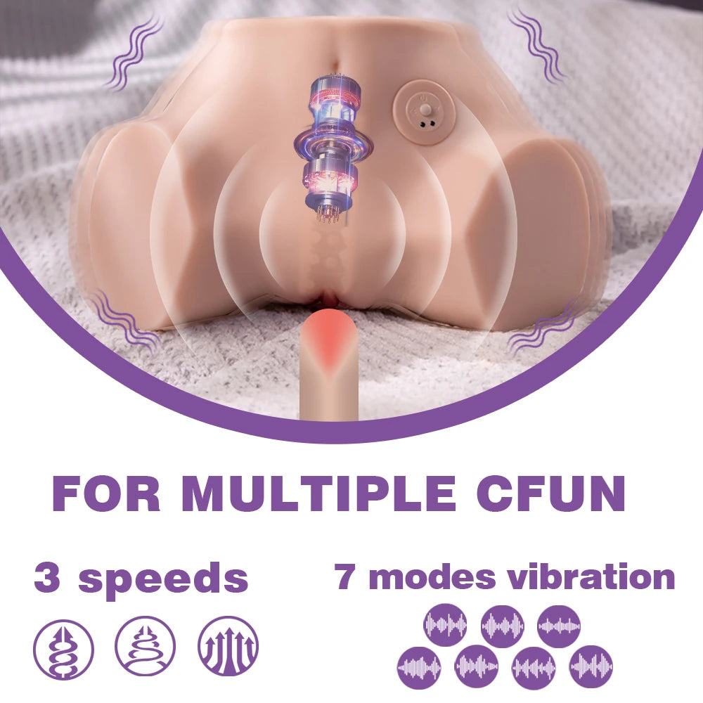 Shequ Fennie Vibrating Masturbator Realistik Kalça SQ-MASV50062