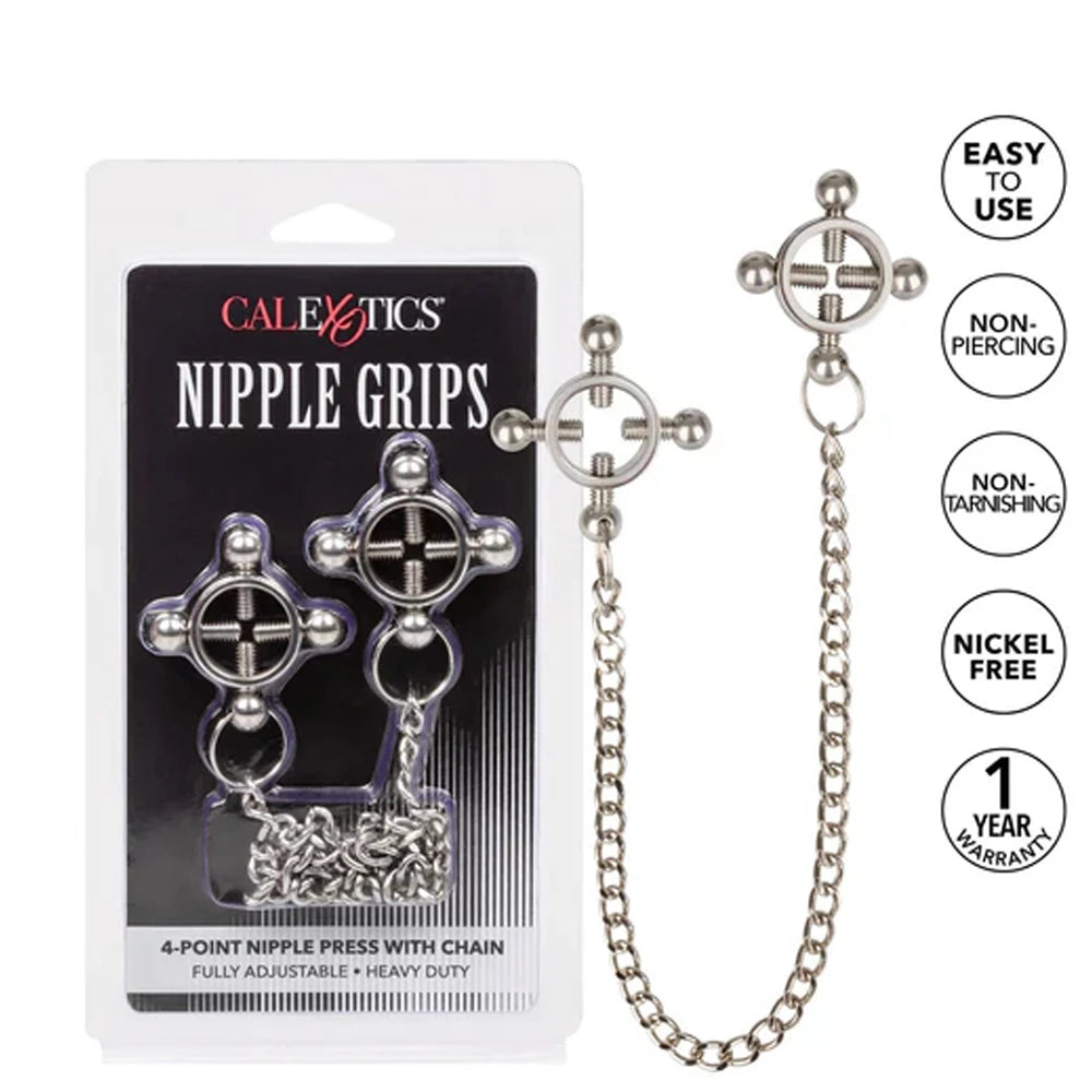 Calexotics 4 Point Nipple Press with Chain Göğüs Klipsi