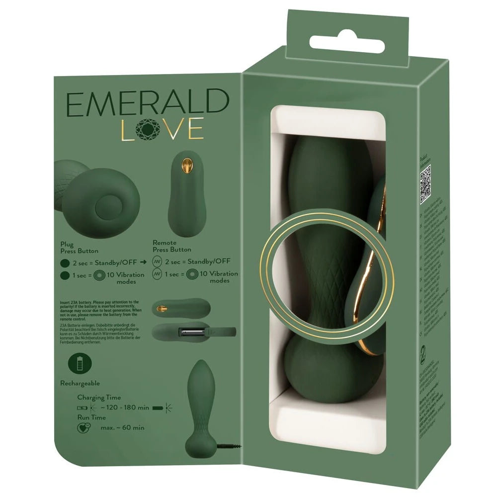 Emerald Love Luxurious Uzaktan Kumandalı Anal Titreşimli Plug