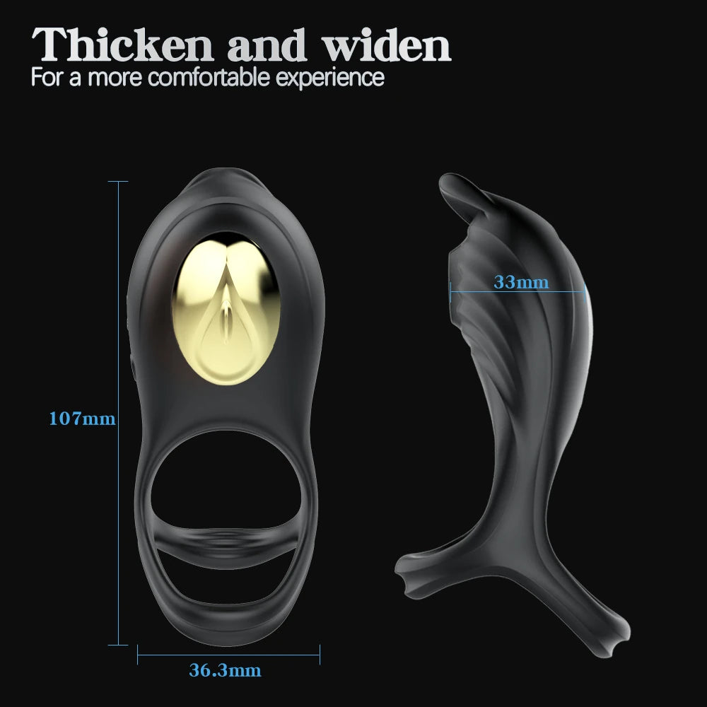 Frowzer Thicken Widen Uzaktan Kumandalı Klitoral Penis Halkası
