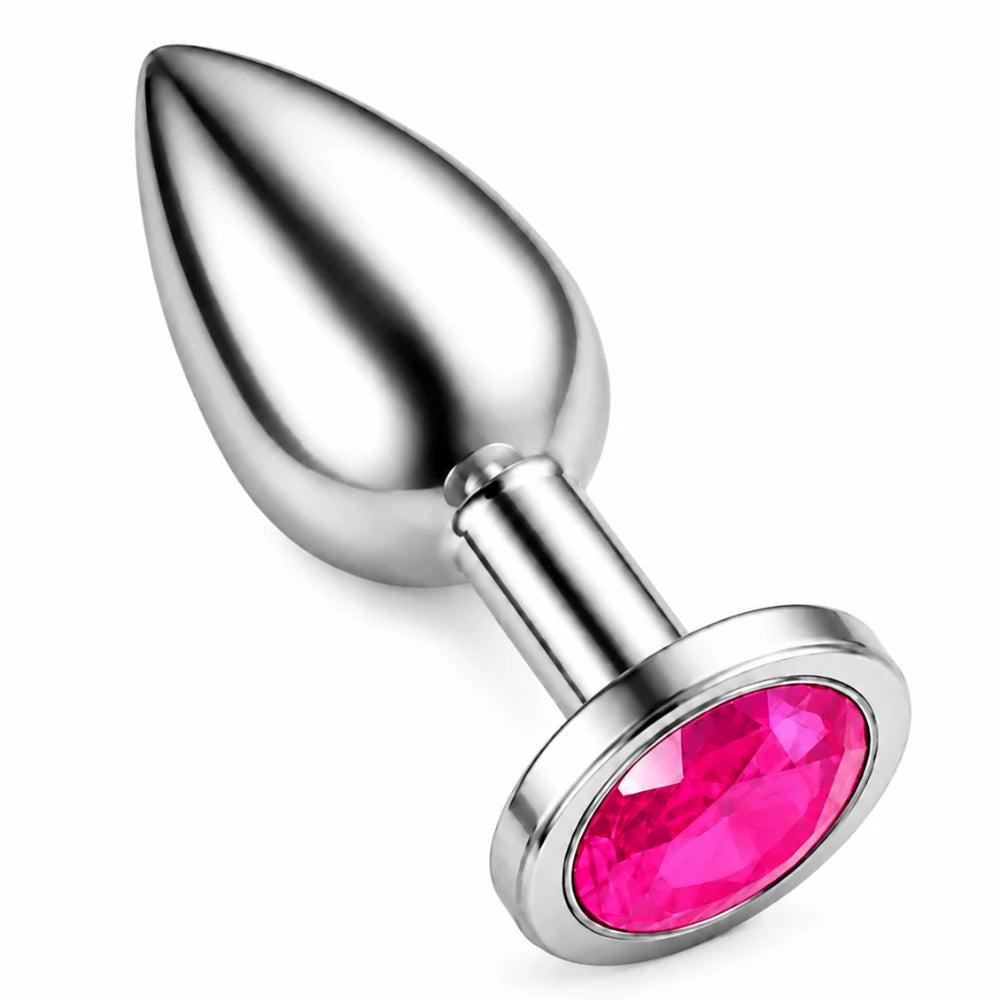 Frowzer Anal Fantasy Luxury Diamond Pink Taşlı Çelik Metal Anal Plug – Medium