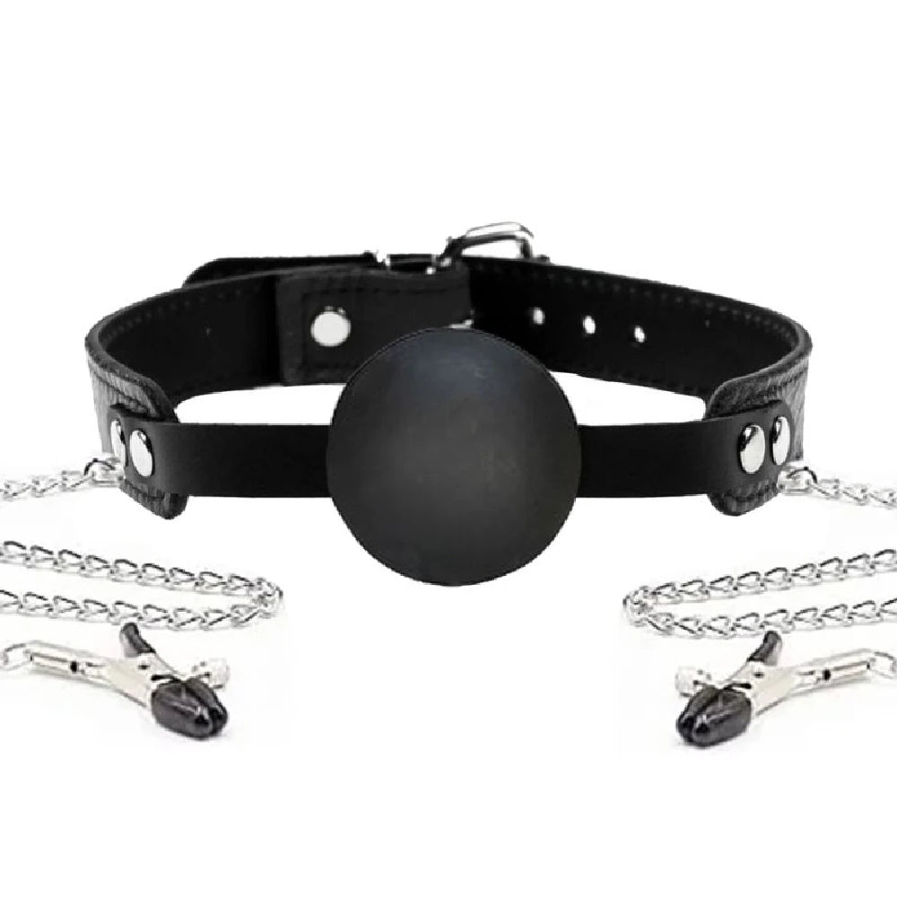 Pipedream Fetish Fantasy Series Ball Gag & Nipple Clamps