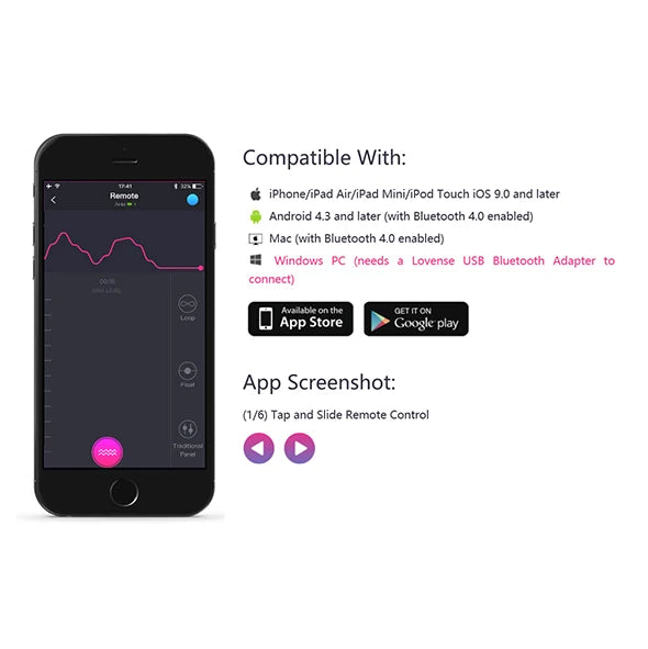 Lovense Lush 2 Telefon ve Tablet Kontrollü Vibratör