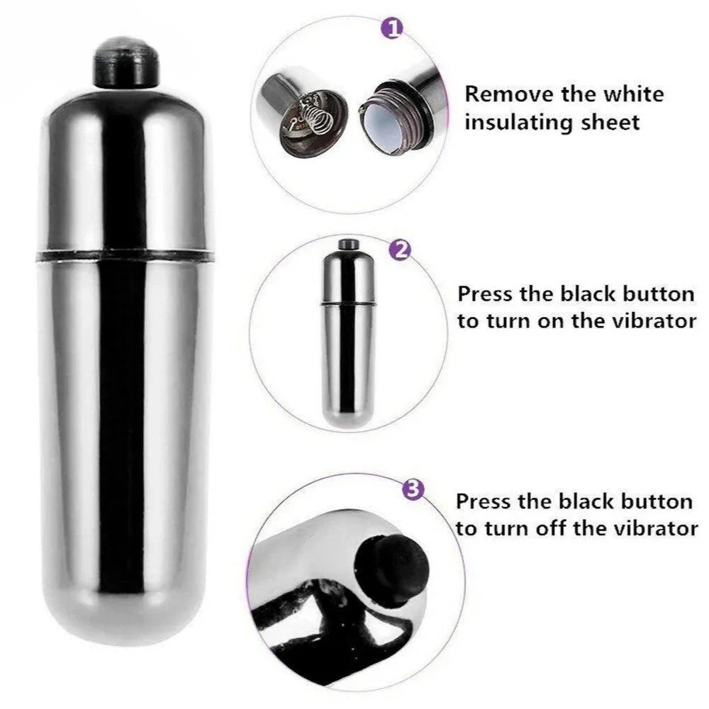 Frowzer Bullet Vibes Silver Mini Kurşun Vibratör