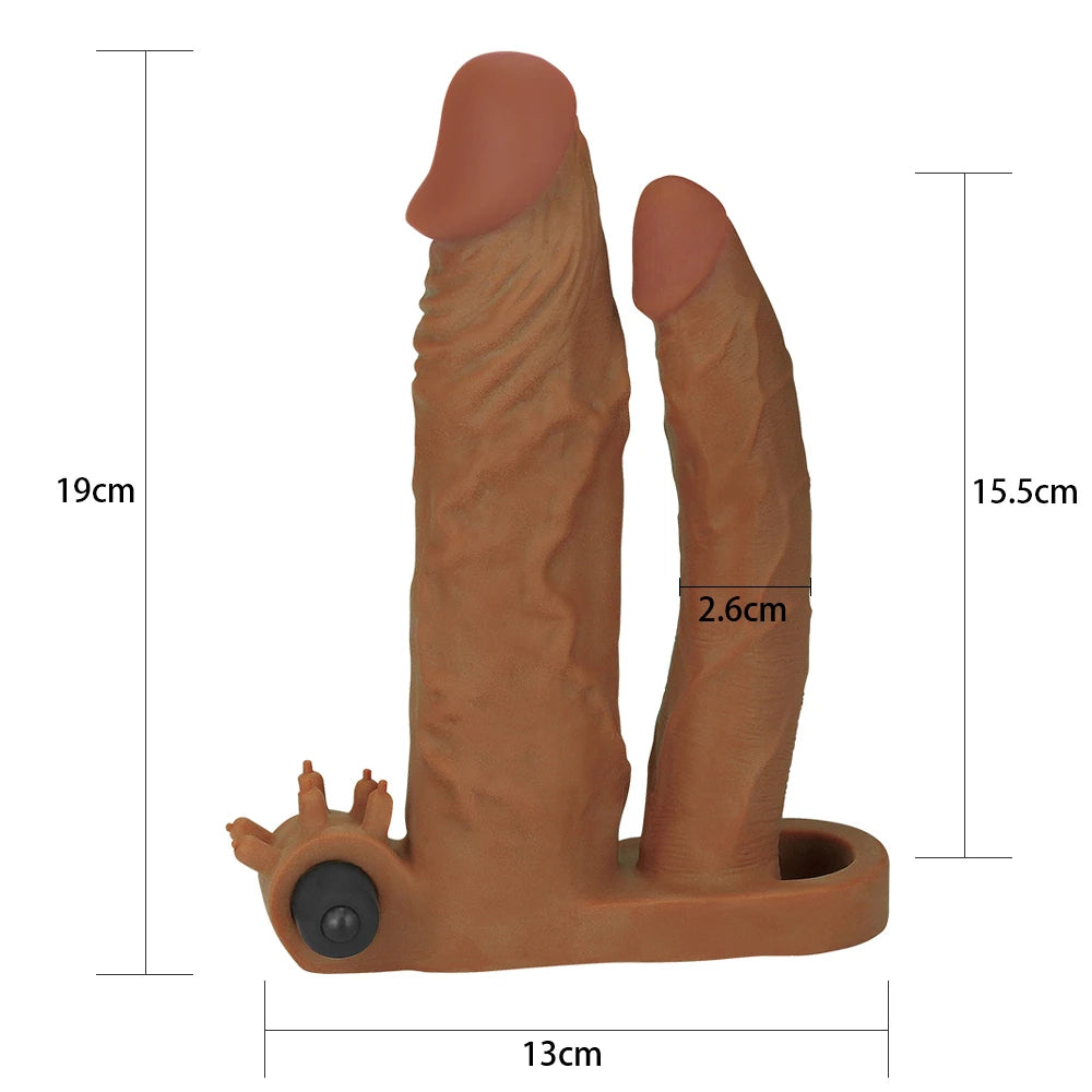 Lovetoy Pleasure X-Tender Çift Taraflı Titreşimli Penis Kılıfı LV314101