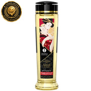 Shunga Massage Oil Sensation Çilek Aromalı Isıtmalı Masaj Yağı 240 Ml.