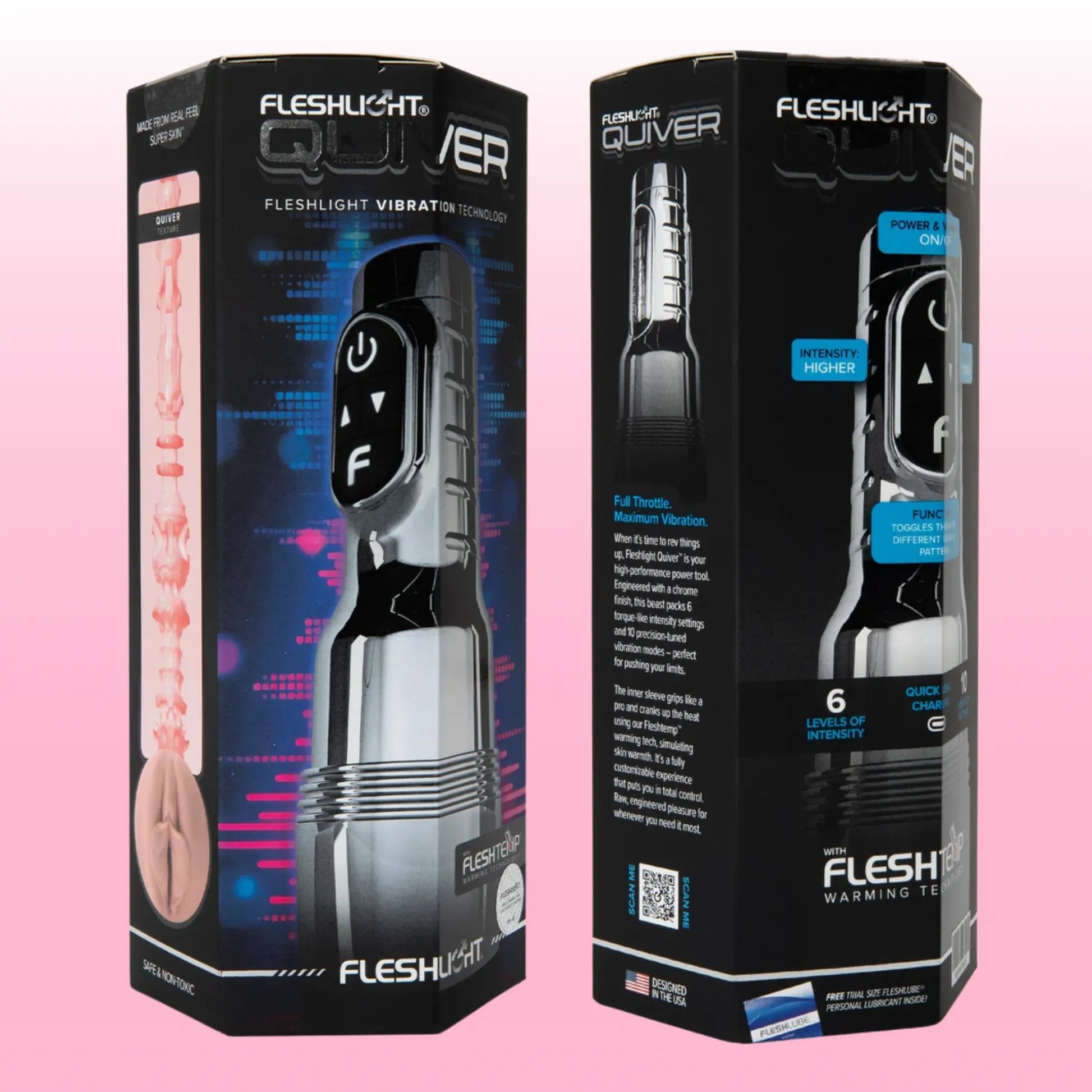 Original Fleshlight Quiver Rechargeable Vibrating Stroker Mastürbatör