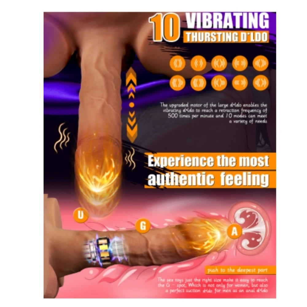 Frowzer Masturbation İleri Geri Haraketli Titreşimli Dildo ve Kalça Mastürbatör