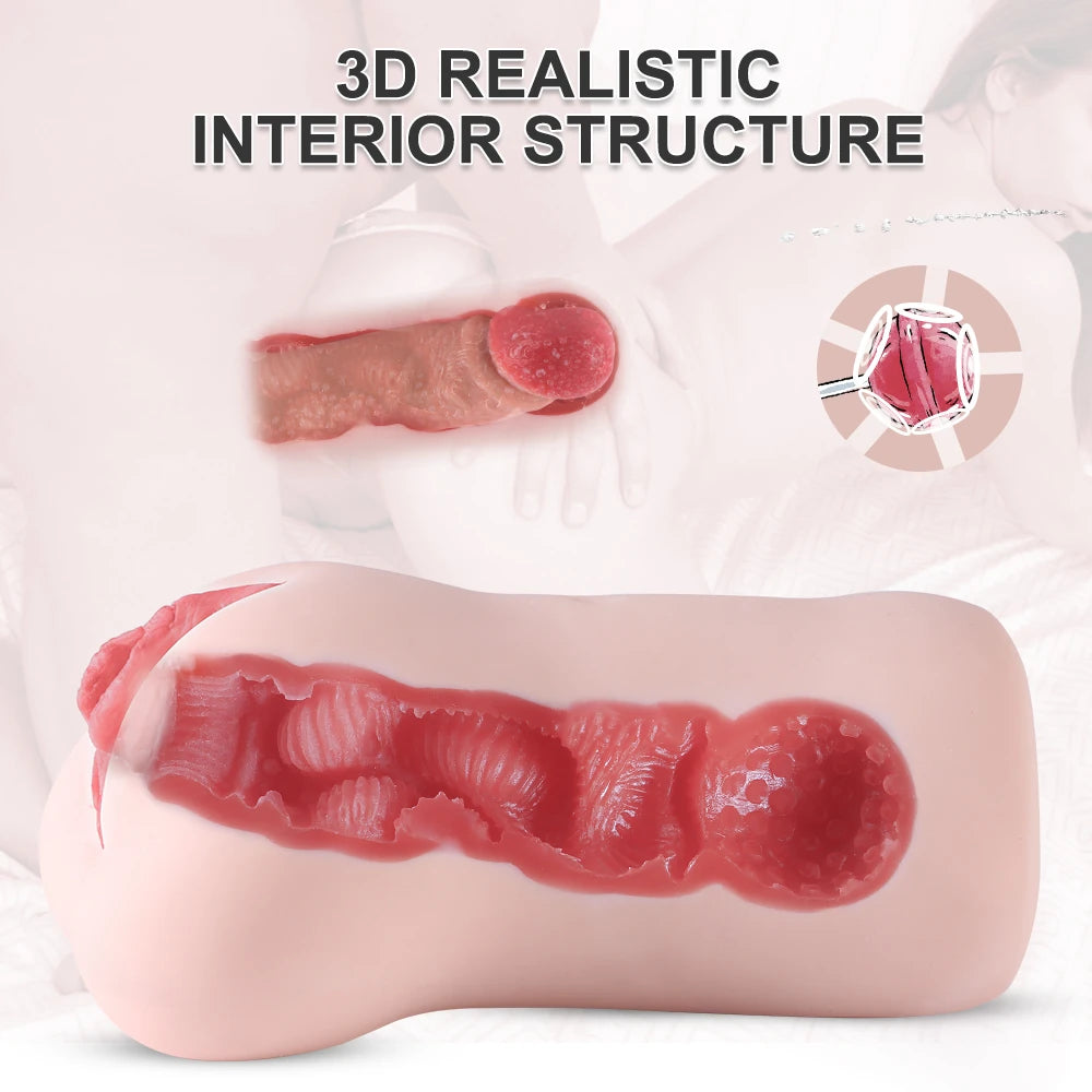 Xise Ede Anal ve Vajinal Çift Taraflı Realistik Masturbator