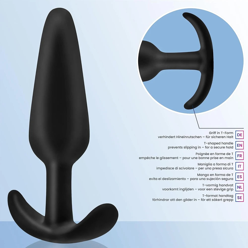 Frowzer Anal Fantasy Silicone Jelly Butt Plug Anal Alıştırıcı-Black