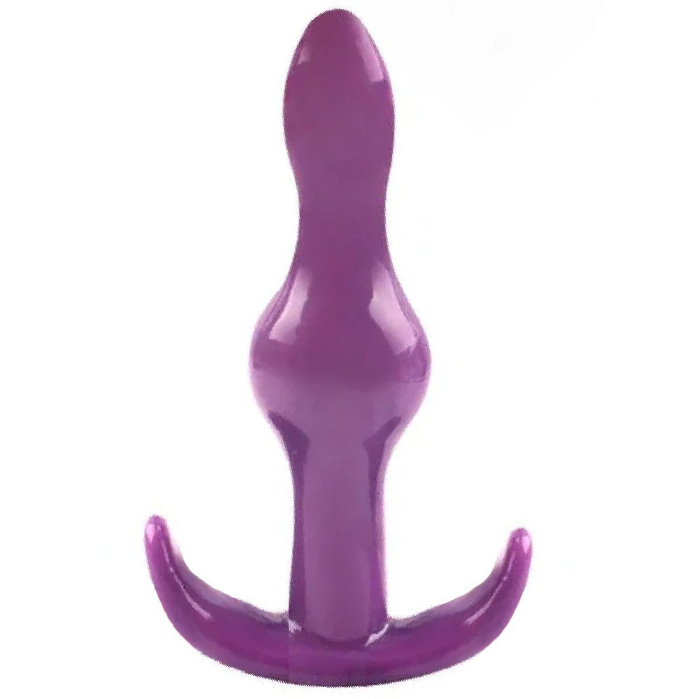 Erox Anal Fantasy Two Ribbed Silikon Anal Alıştırıcı Plug-Purple