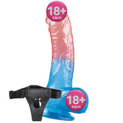 Lovetoy Dazzle Studs Jel Dildo 20 cm Belden Bağlamalı Realistik Realistik Penis
