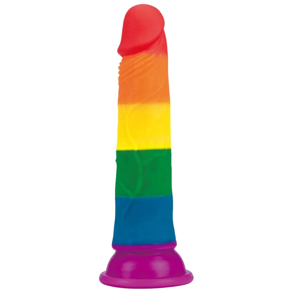 Lovetoy Prider Dildo 18.5 cm Renkli Soft Doku Realistik Penis LV410025