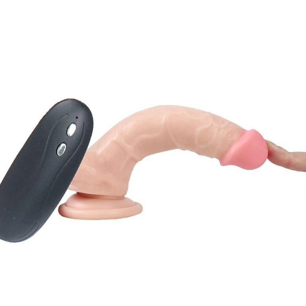 Xise Dildo Series Adonis Strapon 10 Mod Titreşimli Belden Bağlamalı Realistik Penis 18 Cm