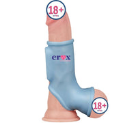 Lovetoy Silk Knights Ring Blue Testis Geçirmeli Titreşimli Yarım Penis Kılıfı