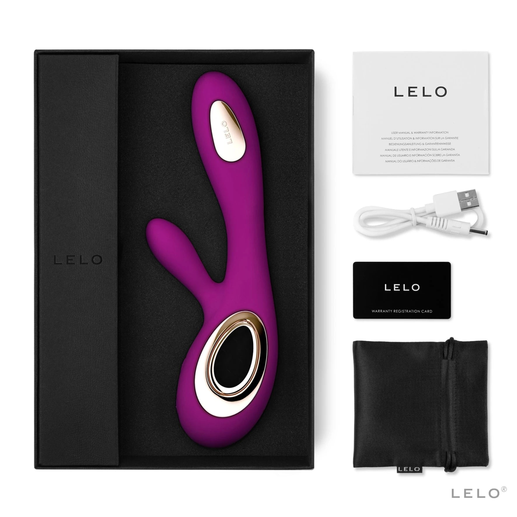Lelo Soraya Wave Deep Rose Hareketli Rabbit Vibratör