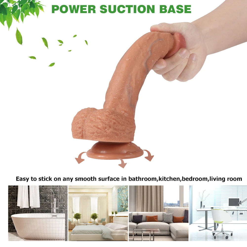 Shequ Dildo Series Veins Strapon Belden Bağlamalı Realistik Penis