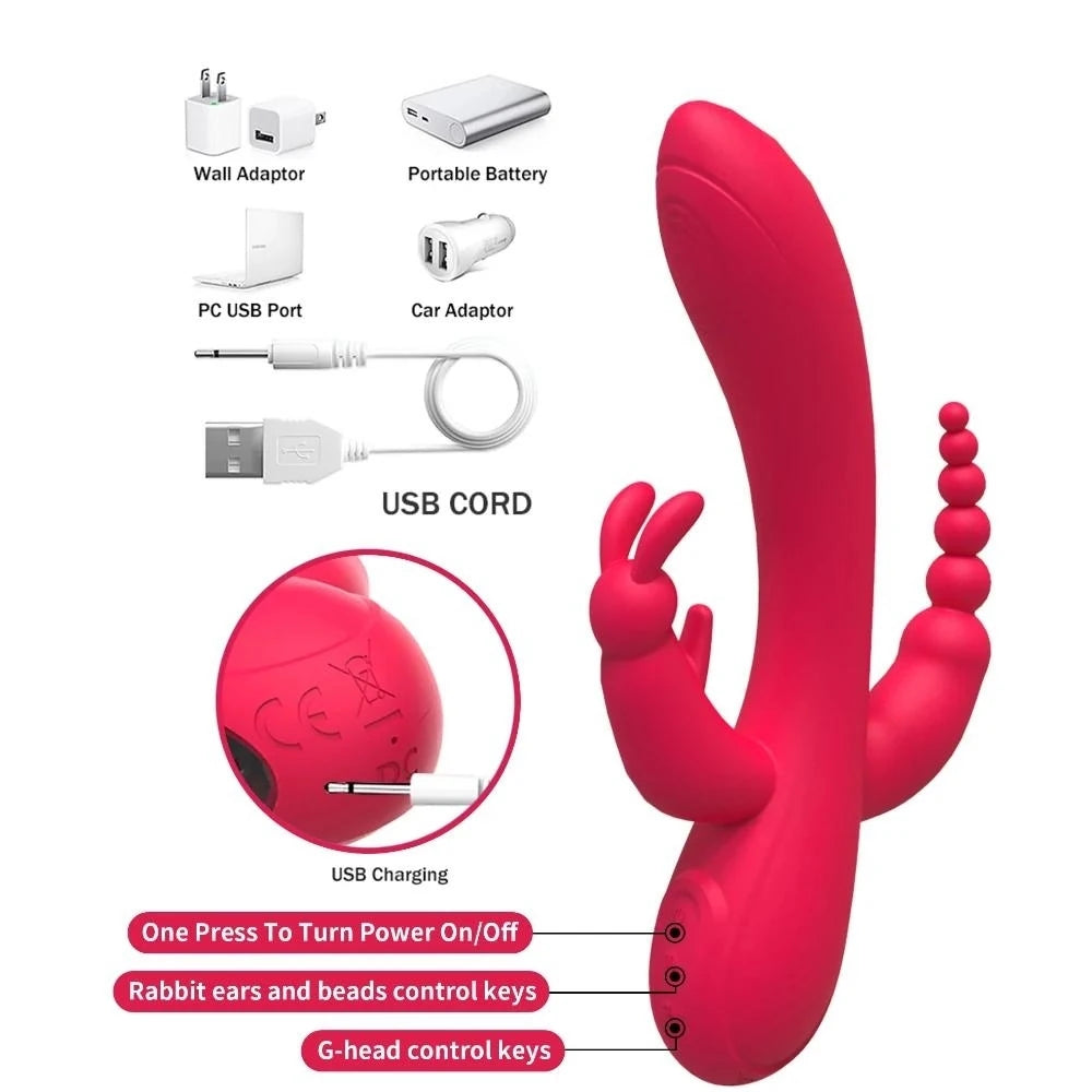 Frowzer World Meilisa 3 İn 1 Clitoral Massager Rabbit Vibratör