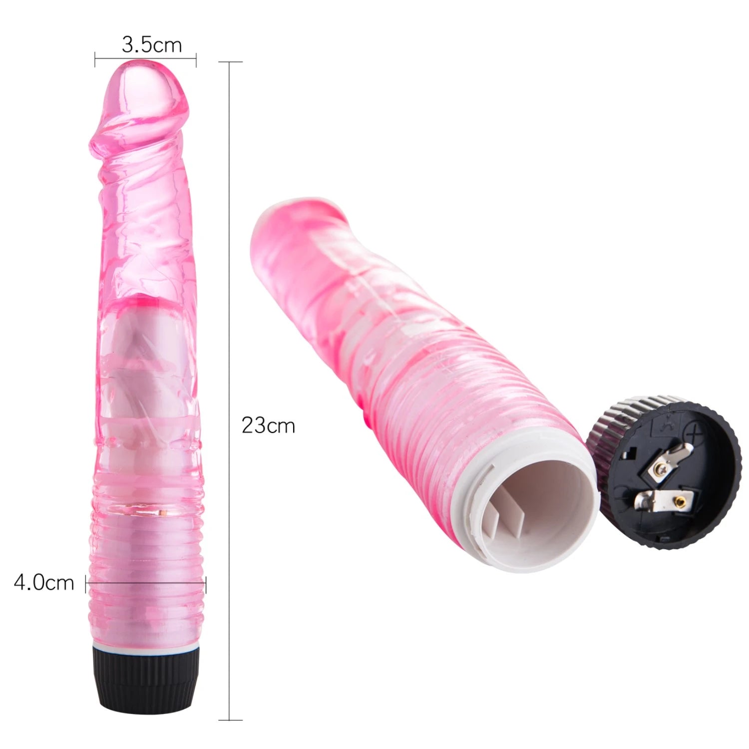 Frowzer Vibes Pink Kademeli Titreşimli Jel Vibratör 23 Cm
