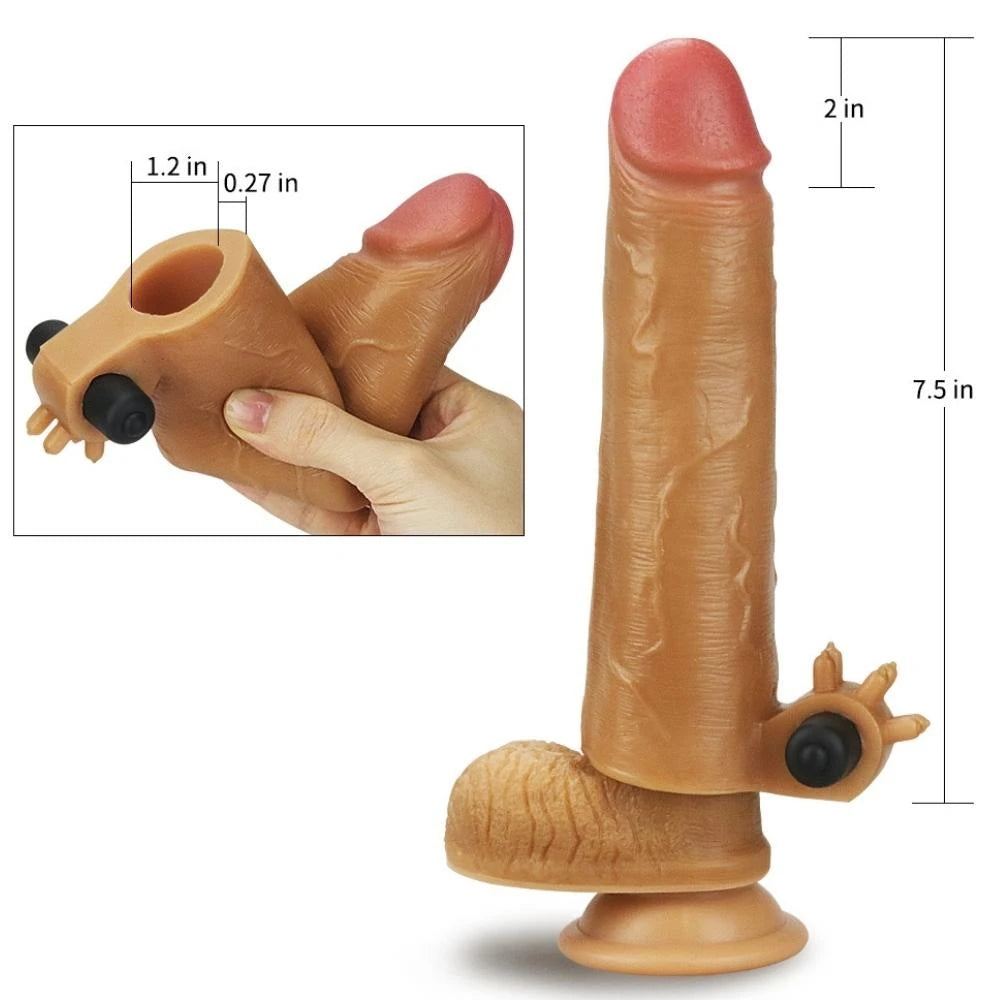 Lovetoy Nature Extender Natural Et Doku Titreşimli Penis Kılıfı LV414101B
