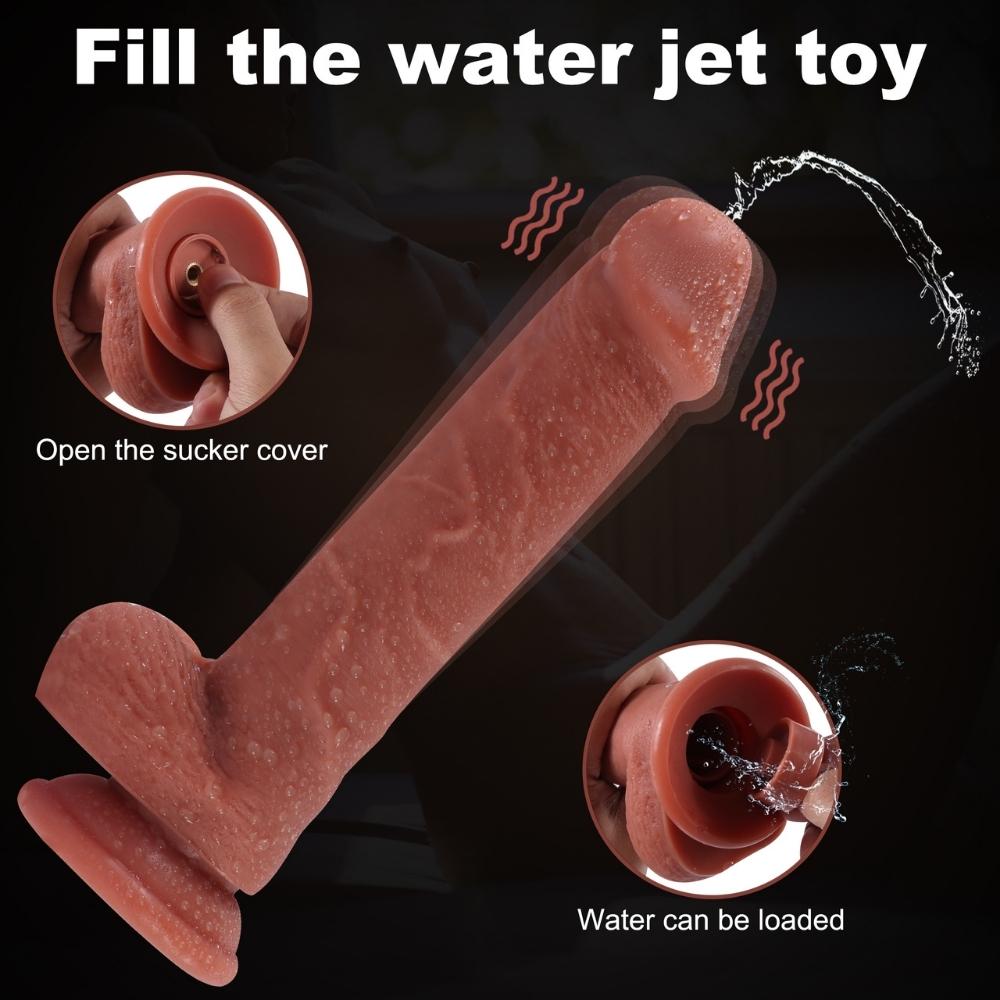 Shequ Dave Vibrating Dildo 21.5 Cm Boşalabilir Realistik Penis SQ-WBD10142-V