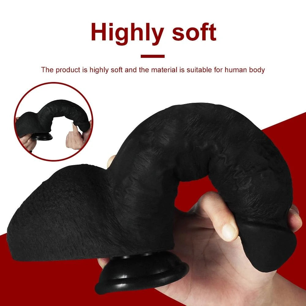 Xise Dildo Series Neptune Natural Doku Realistik Penis XS-WBB10052-Black