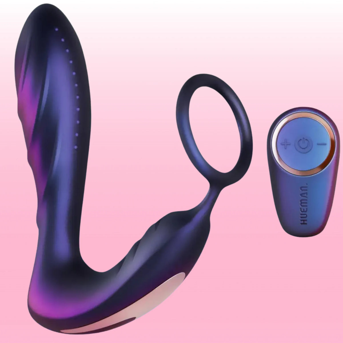 Hueman Black Hole Anal Vibrator With Cockring Anal Vibratör