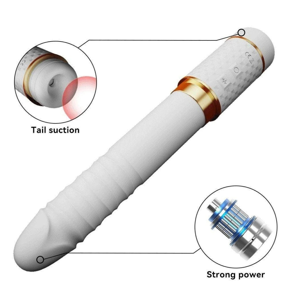 Frowzer Niminey 2 in 1 Emiş Güçlü ve İleri Geri Hareketli Güçlü Vibratör White