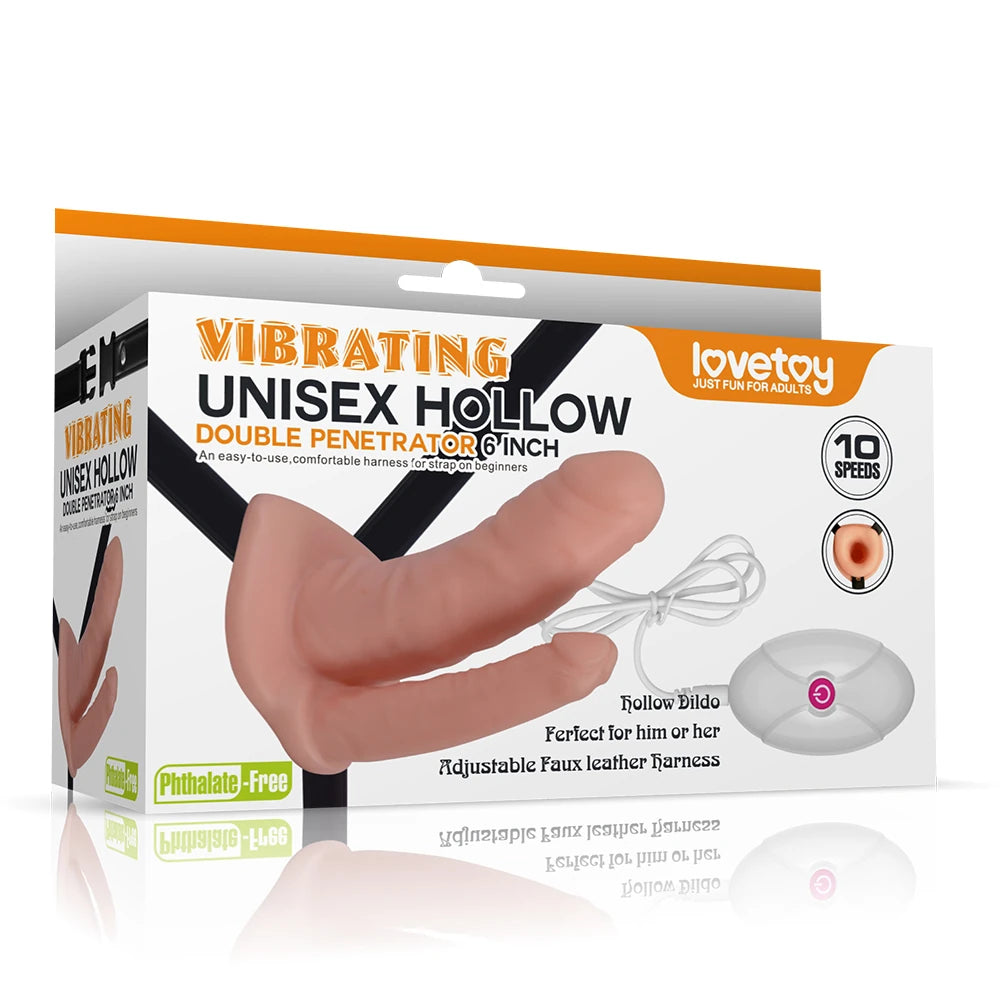 Lovetoy Unisex Hollow Strap On Belden Bağlamalı Çift Taraflı Kemerli Penis LV3005